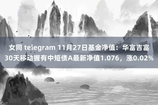 女同 telegram 11月27日基金净值：华富吉富30天移动握有中短债A最新净值1.076，涨0.02%