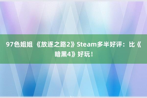 97色姐姐 《放逐之路2》Steam多半好评：比《暗黑4》好玩！