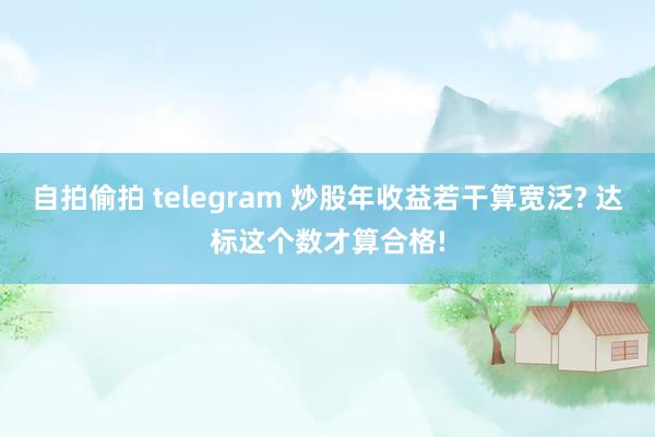 自拍偷拍 telegram 炒股年收益若干算宽泛? 达标这个数才算合格!